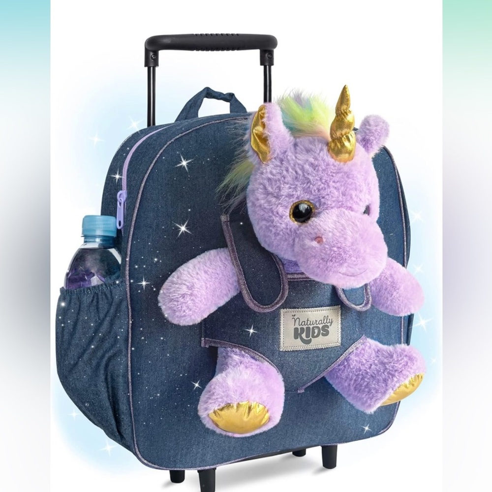 Naturally kids rolling backpack for girls